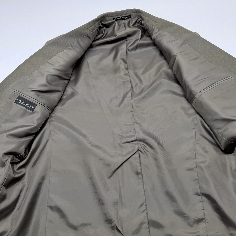 🟡 Croft & Barrow Wrinkle-Resistant Blazer Sport Coat Men's Size 46S Gray - Picture 12 of 12